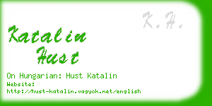 katalin hust business card